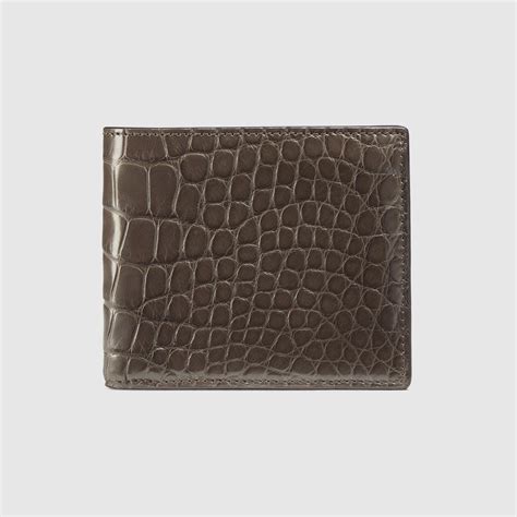 men gucci wallets green crocodile.